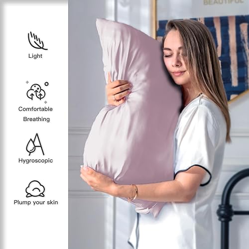 Miniatura 147 de Funda de almohada de seda para cabello y piel, suave, transpirable y resistente, fundas de almohada de seda de morera natural de ambos lados