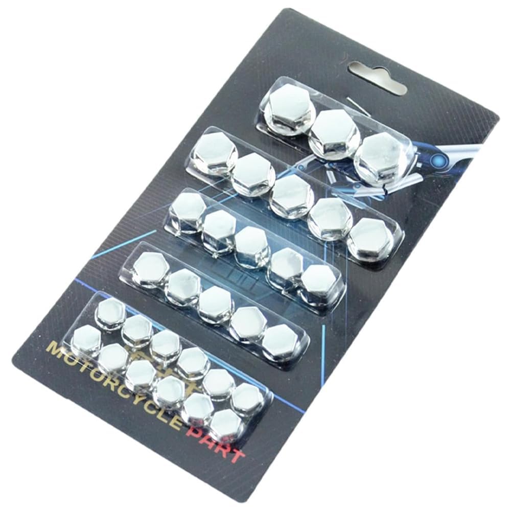 YDSTNiu 30 Pcs Motorcycle Screw Caps for BMW F750GS F 750GS F750 GS F 750 GS 2018-2022, Nut Covers Engine Bolt Toppers Fastener Protection Screw Head Protectors Caps,Silver