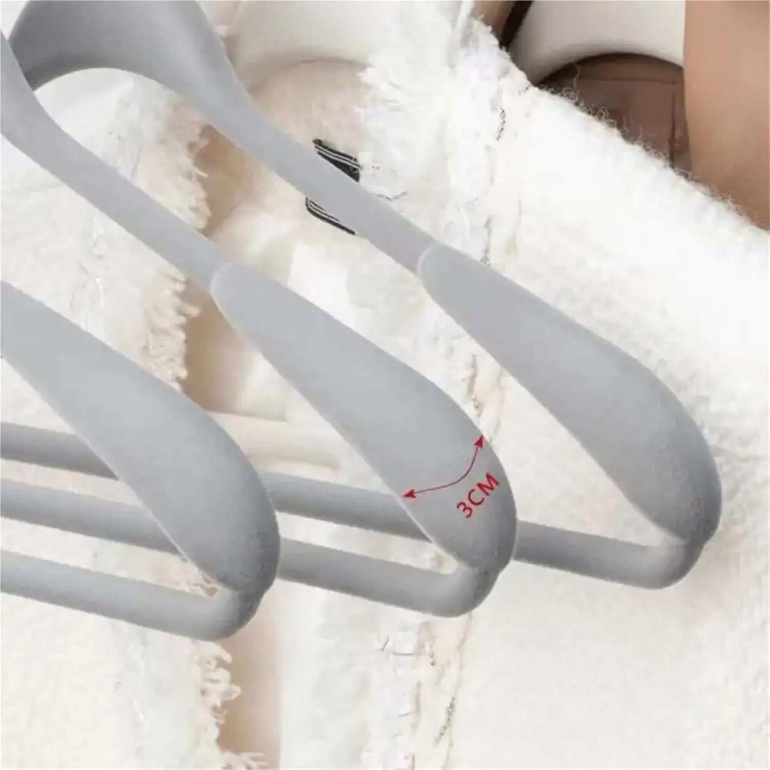 Closet Hangers Hanger 8PCS for Shelf Organizer Garment Non-Slip Hook Suit Without Trace(Beige 8PCS)
