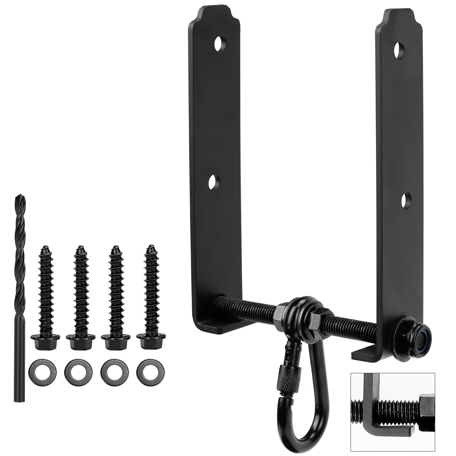 Yyiwhmy Heavy Duty Swing Hanger, Wood Beam & I-Beam Hanger, Swing Set Accessories Hammock 660LB Heavy Duty Swing Hooks Playground Hammock Chair Rope,