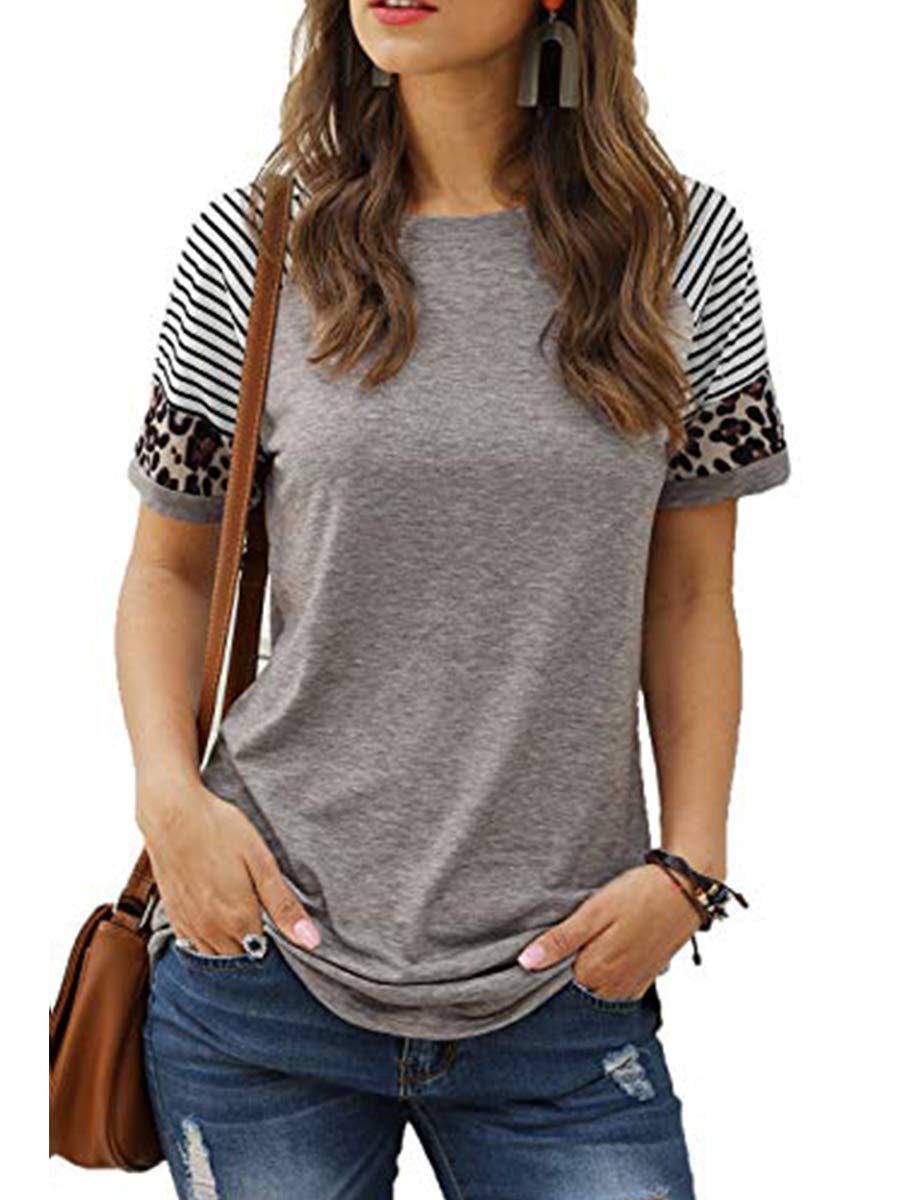 SLIMMING GRIL Women's Long Sleeve Color Block Tunic Tops Blouse Sweatshirt