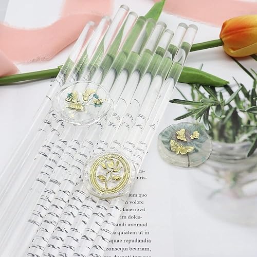 Miniatura 3 de NEX&CO Varillas de cera transparente para sellado de cera con pistolas de pegamento caliente, tamaño completo de 8 pulgadas, transparentes, 716