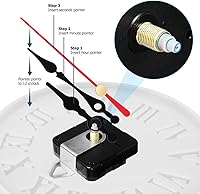Vista 3 de EXCEART Paquete de 2 moldes de silicona de resina para reloj con mecanismo Kit de fabricación de relojes de pared con números romanos