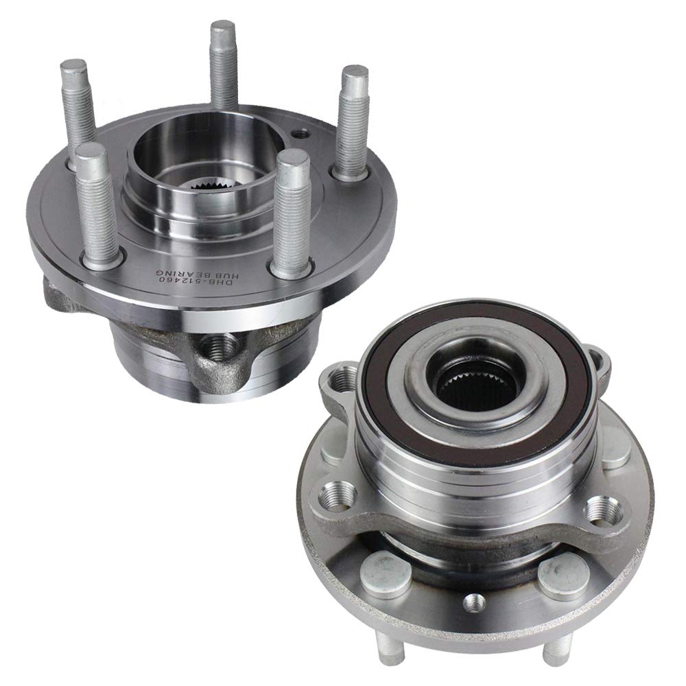 Autoround 512460 Front/Rear Wheel Hub and Bearing Assembly 2PCS fit for Ford Explorer 2011-2018/ Police Interceptor Utility 2013-2018 5 Lug