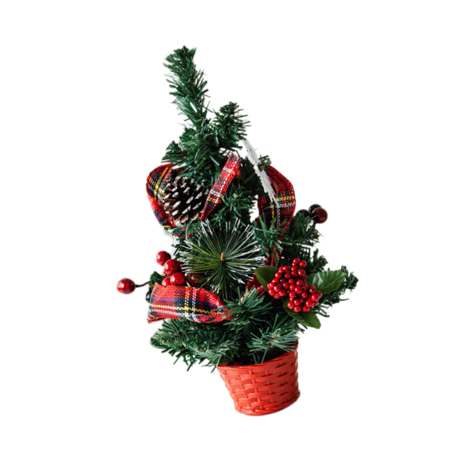 Tsophreniq Seasonal Christmas Tree Ornament Festival Miniature Wreath Ornament Delicate Desk Shelf Decoration Portable