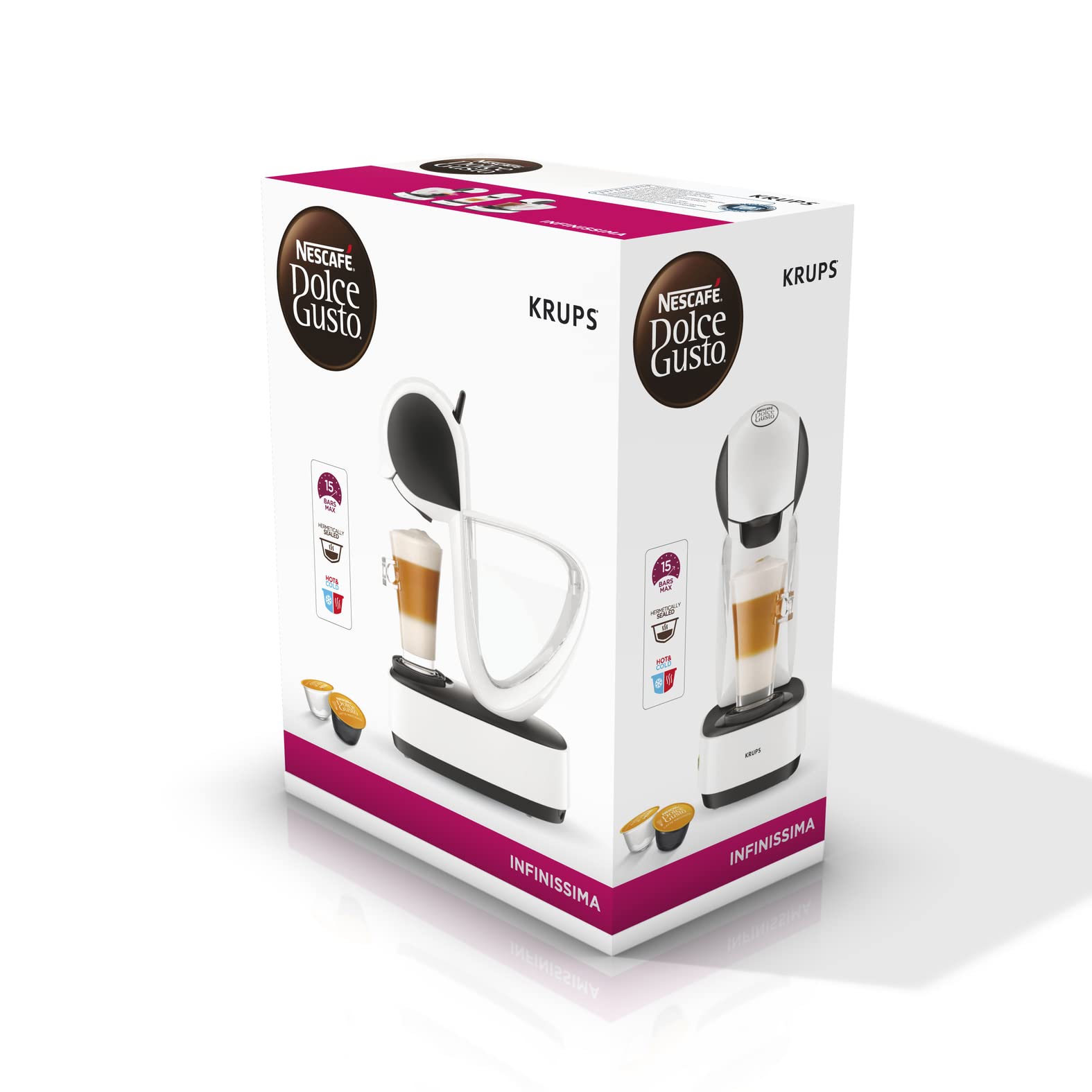 Krups infinissima macchina per caffè Nescafé Dolce Gusto, Bianco