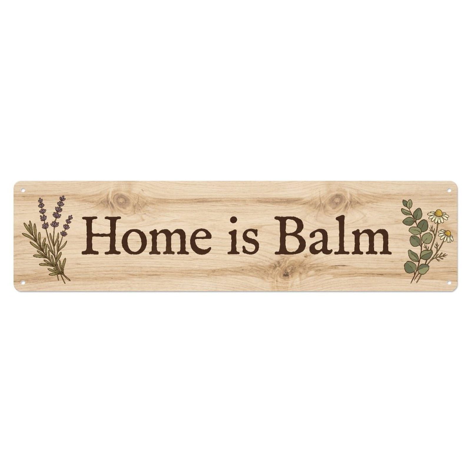 Home Is Balm Soothing Relief Metal Tin Skinny Sign Plaque Wall Decor for Cafe, Club Bar, Office, Home Garden Metal Poster 4x16Inch