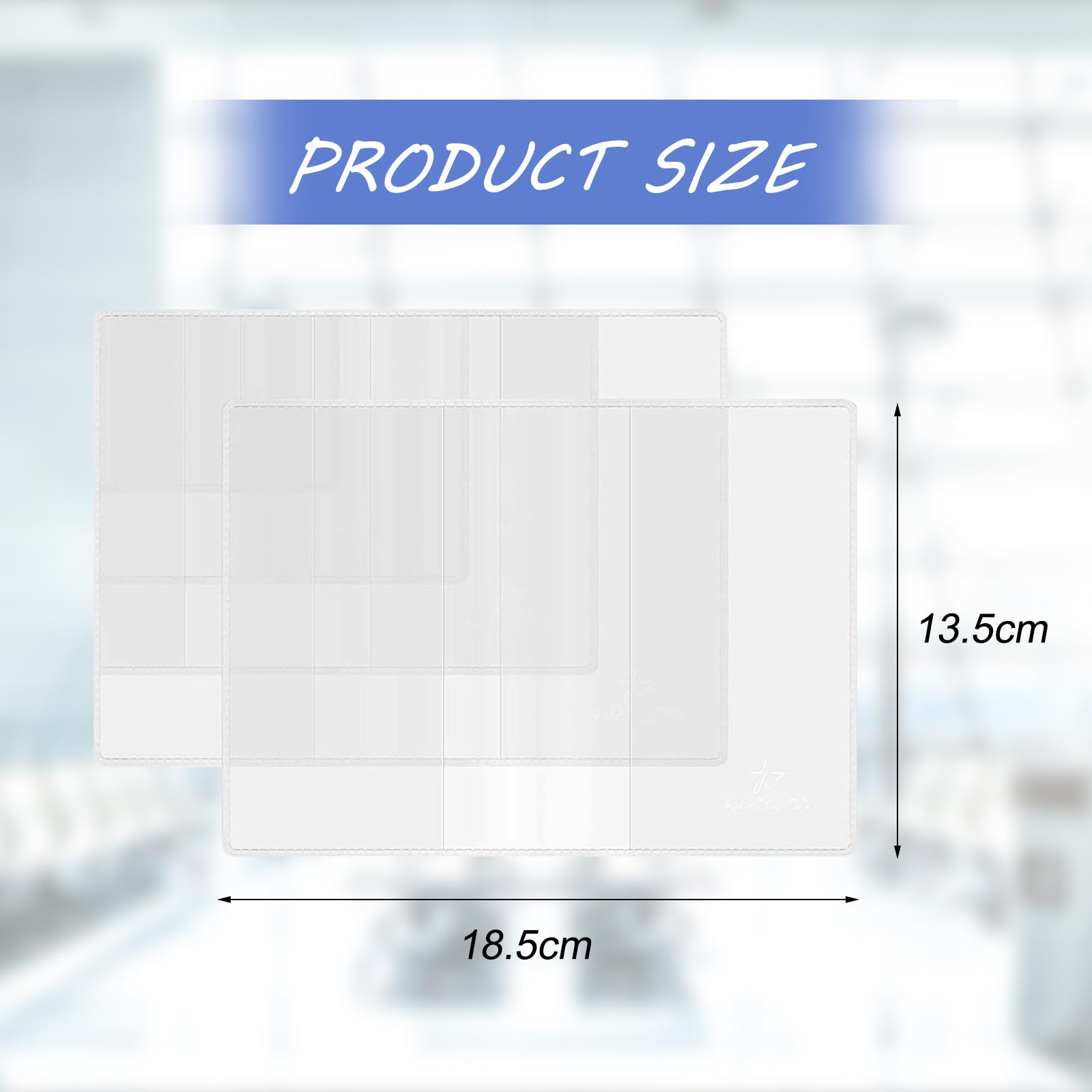 4pcs Custodie per passaporto trasparenti,Custodie protettive per passaporto,Custodia per passaporto per il nuovo passaporto,Cover passaporto en plastica,Impermeabile,Antistrappo,19x13.5CM