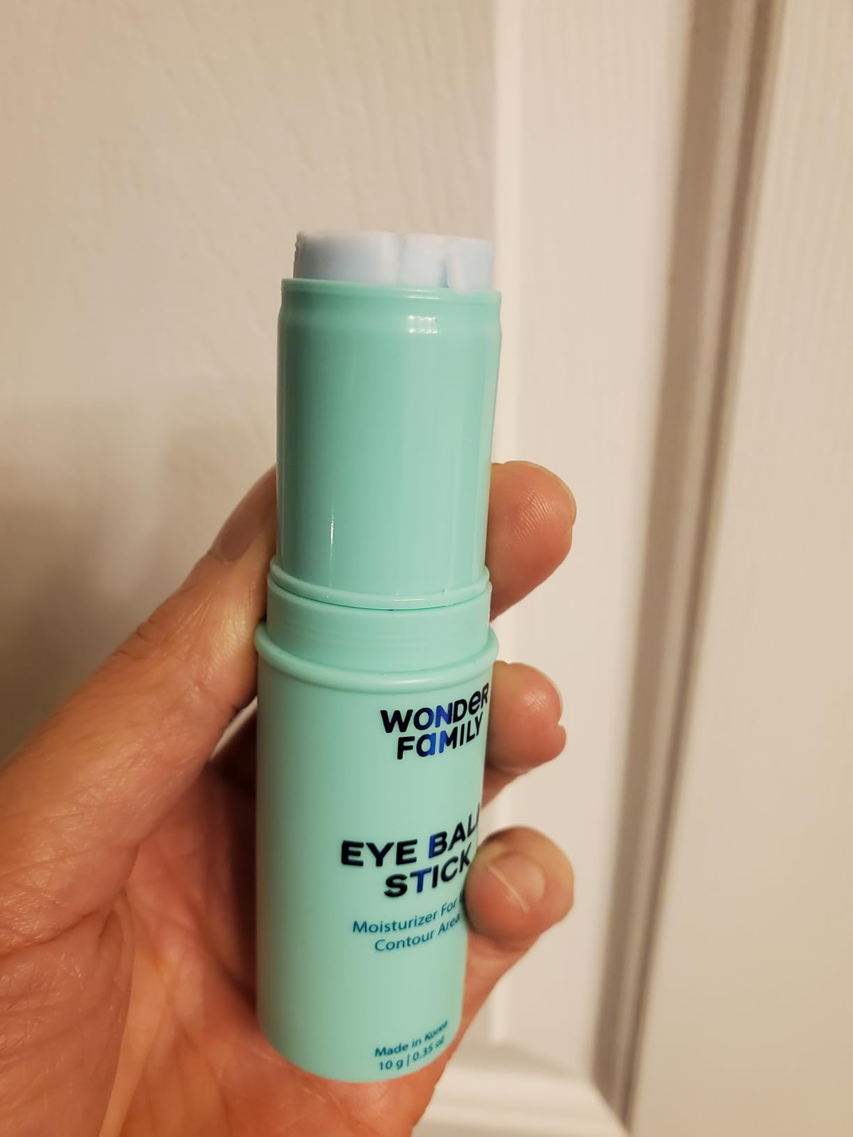 WONDER FAMILY Korean Under Eye Balm Stick - Hydrating Eye Cream for Dark Circles and Puffiness, Wrinkles and Fine Lines - Moisturizing Korean Skin Care with Niacinamide, Vitamin E (Korean Under Eye Balm Stick)