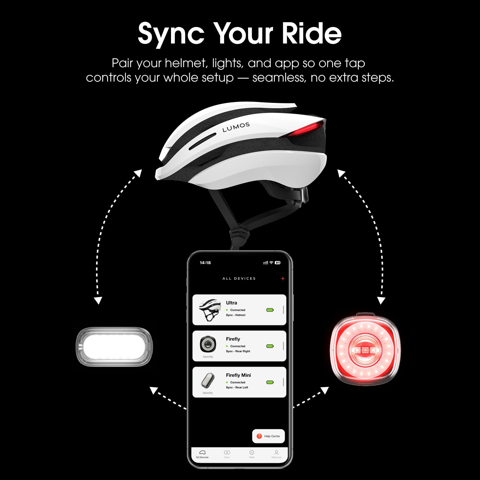 Lumos Casco ultra intelligente | casco da bicicletta | anteriore e posteriore (LED) | indicatori di direzione | luci freno | connessione Bluetooth | adulti: uomo donna