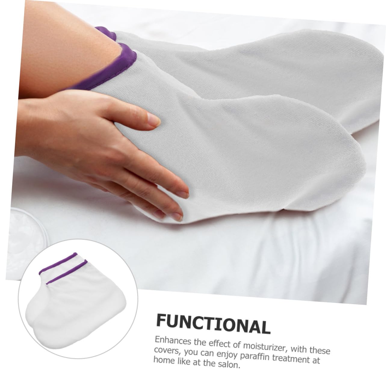 Hemobllo 1 Par de Bolsas de Tratamiento con Cera para Pies y Manos, Cubierta de Calentamiento Terapéutico de Poliéster, Cómoda y que Potencia la Retención de Calor para Cuidado en Casa