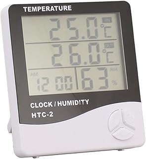 Meat Thermometers, Accuracy Digital Hygrometer Large Screen Display Temperature Humidity Monitor Gauge Digital Hygrometer Room Indoor Outdoor Thermometer Humidity Monitor