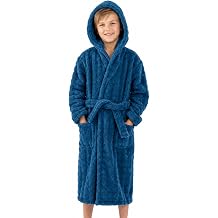 JiAmy Boys Girls Soft Fleece Robe Plush Kids Bathrobe Gift for 5-14 Years
