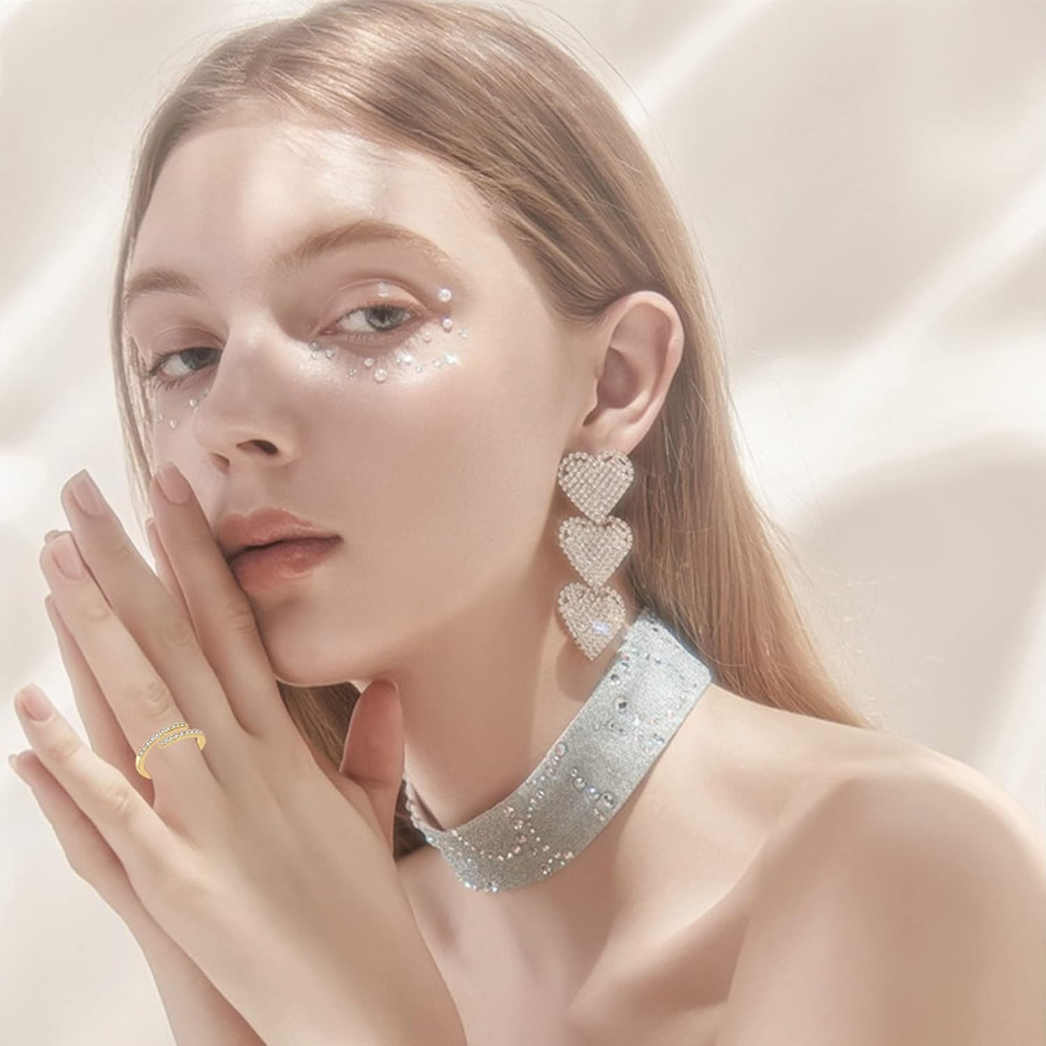 Honsny 14K Gold Plated Stacking Rings Set for Women, Stackable Knuckle Thumb Rings Thin Dainty Silver Rings for Women Wedding Eternity Band Simple Rose Gold Ring Size 4-11 - Image 7