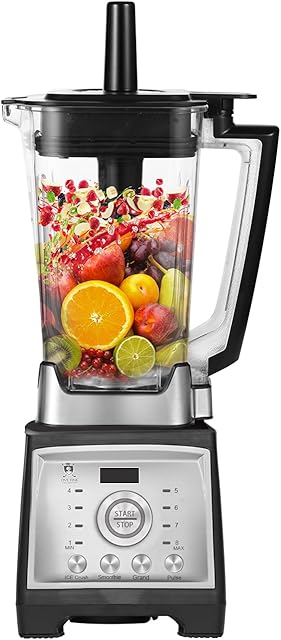 Blender Smoothie Makers 2000W Food Processor with 8 Adjustable Speed 4 Preset Programs Removable Stirring Rod 2 Litre BPA-Free Jug 8 Sharp Blades with 30000 RPM High-Speed for Ice Nut Fruit Vegetable