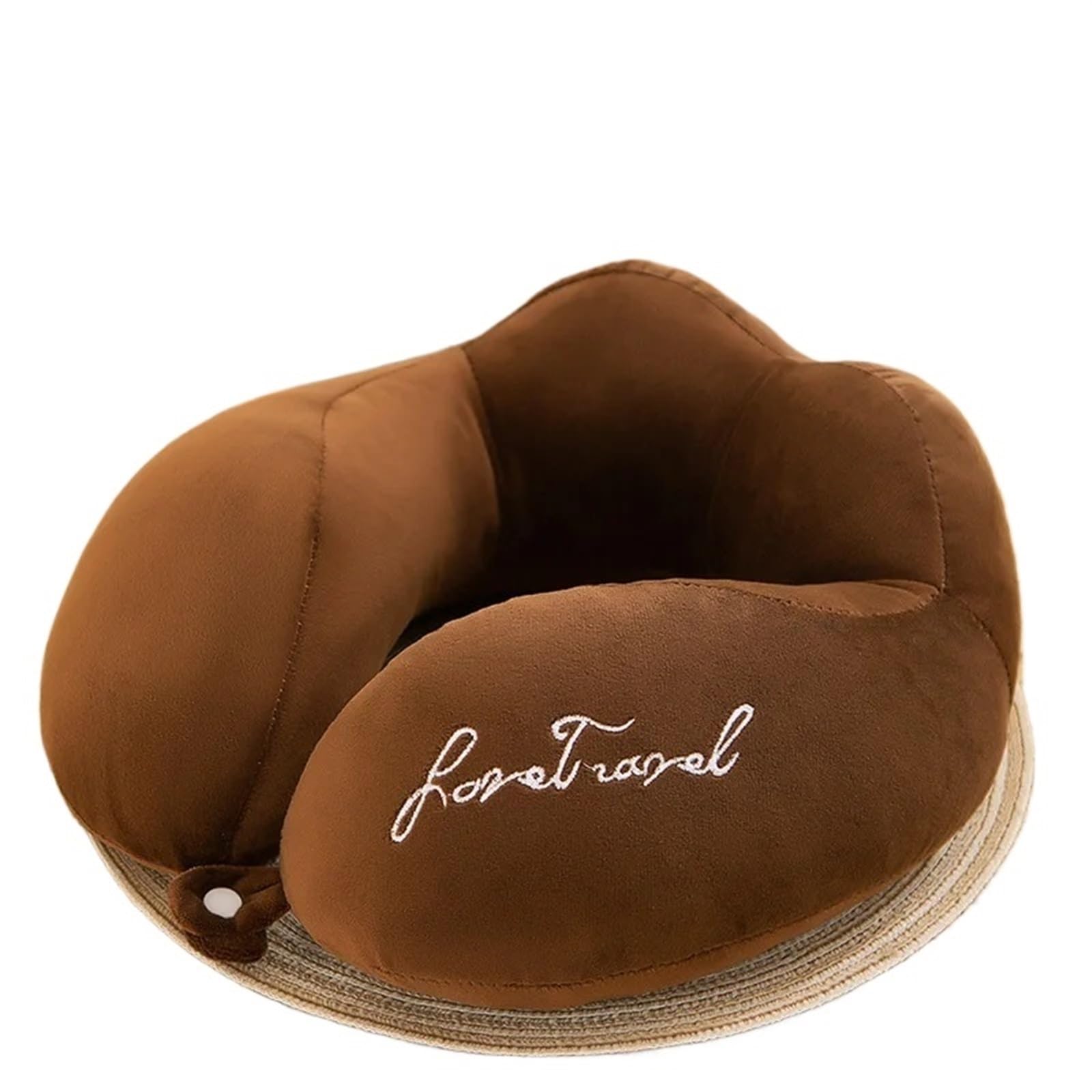 YShiuoL Neck Pillow Neck Pillow Airplane Car Travel Healthcare Soft U Shaped Nap Cushion PP Cotton(Coffee)