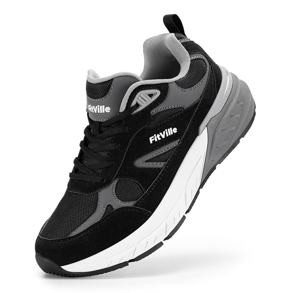 FitVille Extra Large Scarpe Sportive Uomo Sneakers Running Piedi Larghi Antiscivolo Traspiranti Jogging Camminare