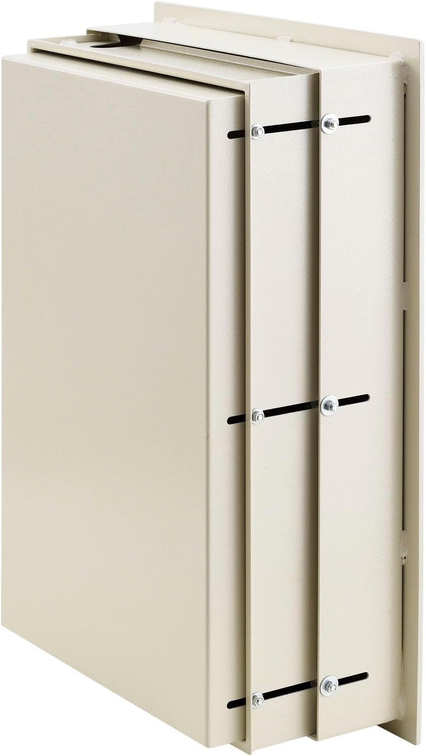 Global Industrial Residential Safe With Expandable Depth, Wall Safe with Electronic Keypad Lock, 0.3 to 0.7 Cubic Feet Capacity, 15"W x 3-1/4"-6"D x 22-1/8"H