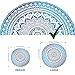 raajsee Aqua Blue Round Beach Tapestry Hippie/Boho Beach Blanket Mandala/Indian Cotton Throw - Round Tablecloth/Home Decor/Indie Rug Yoga Mat Meditation Picnic Rugs 178 CM / 70 INCHE Circle