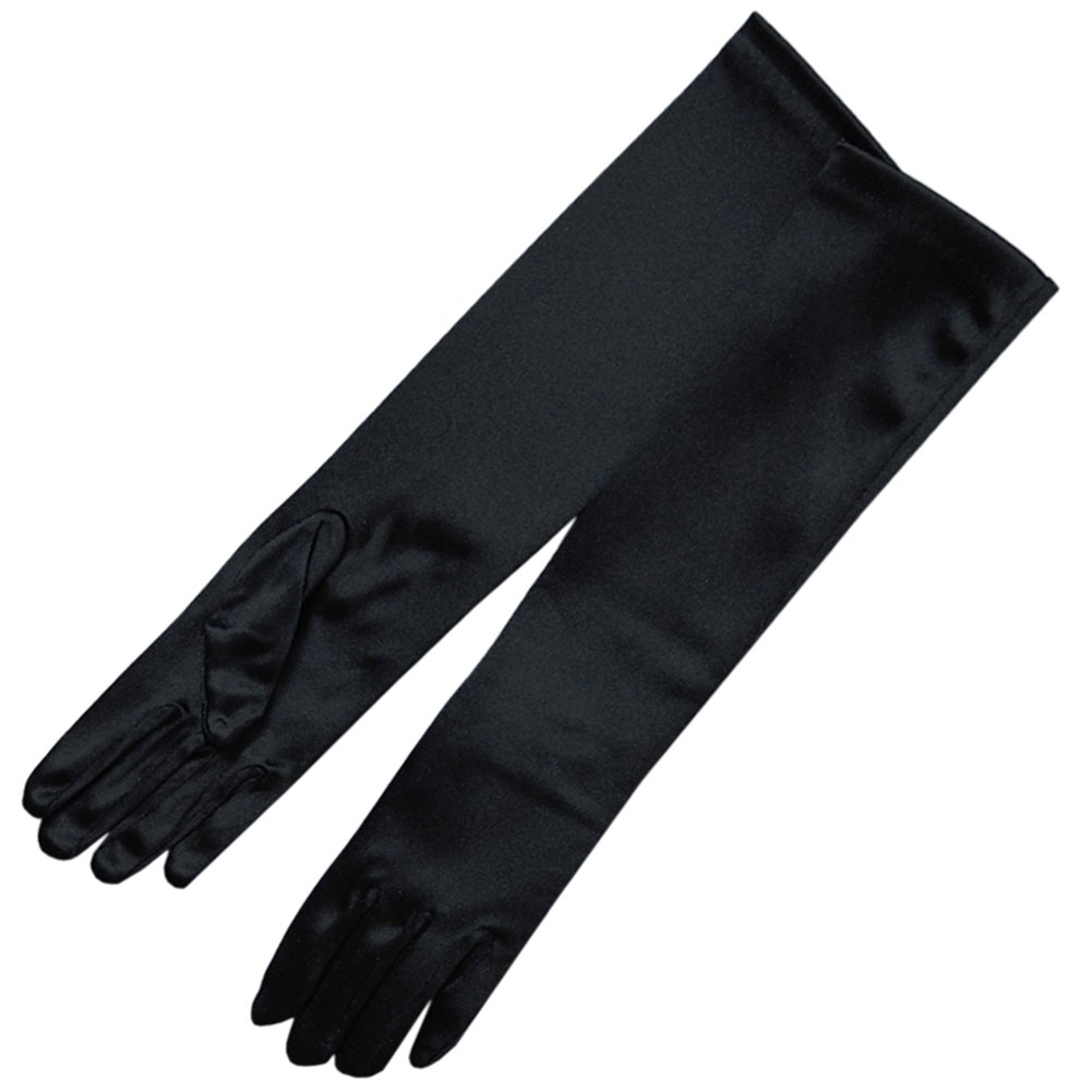 ZaZa BridalLong Shiny Stretch Satin Dress Gloves For Girl