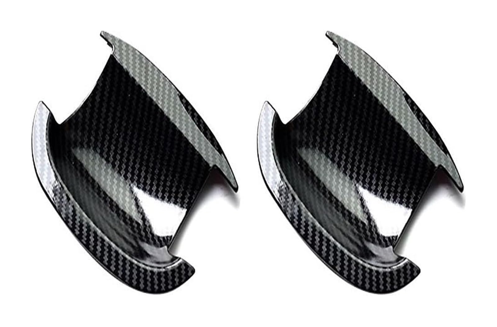 YSBVBLRMRV Car Outside Door Handle Cap for Passat 2011-2017 Chrome Trim Door Handle Cover Decorative Anti-Scratch Protector(2 Small Door Bowls Carbon Fiber)