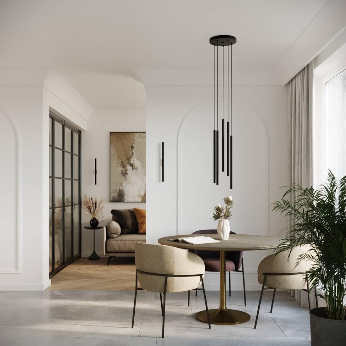 SOLLUX lighting Hängelampe Pendelleuchte Hängeleuchte Deckenlampe Stahl 2 Flammig Schwarz PASTELO