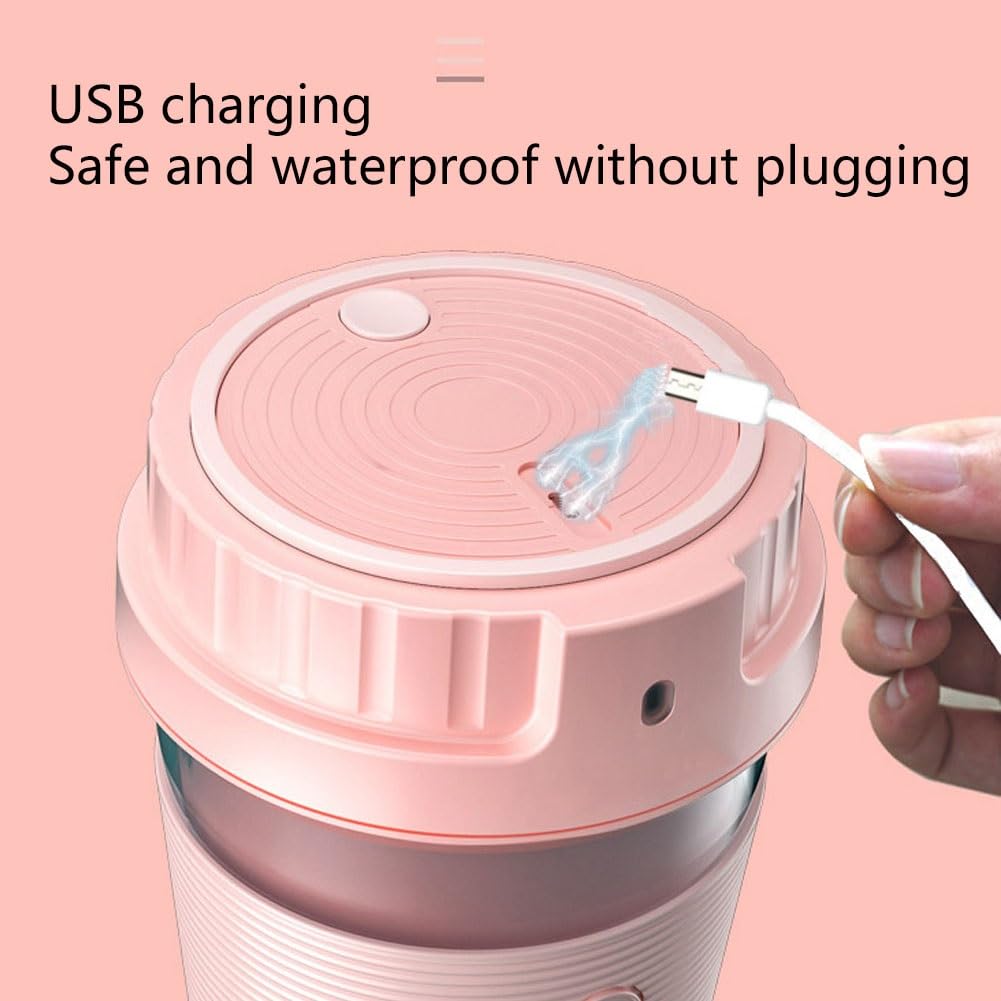 PAHION Mini Blender Smoothie Maker Frullatore per Milkshake Portatile Ricaricabile Tramite USB 18000 Giri/Min con Tazza Tritan BPA da 250 Ml per Frutta, Smoothie, Milkshake, Succo 40W