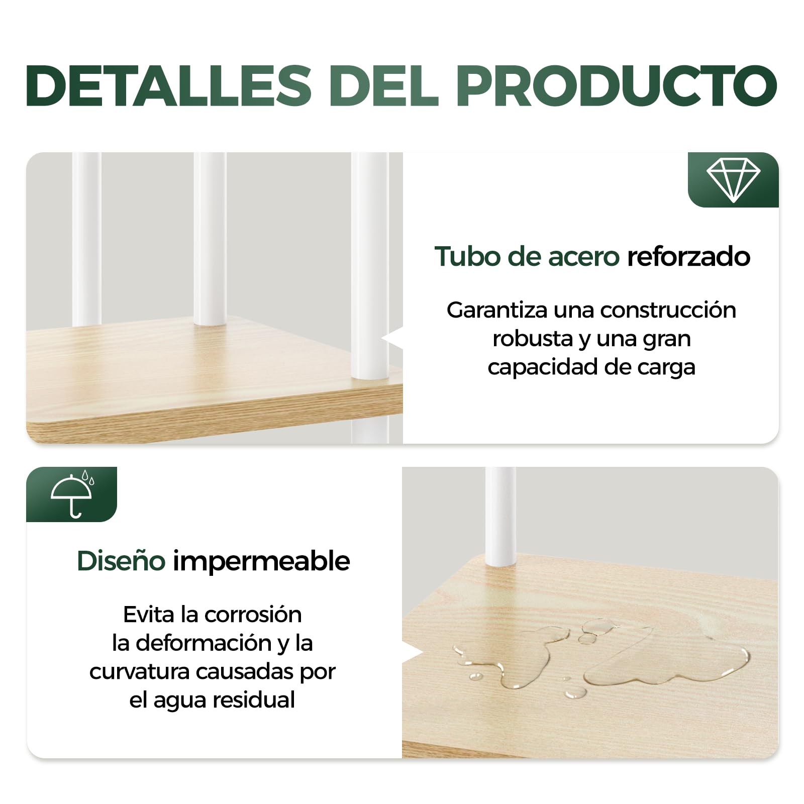 Bamworld Soporte para Plantas Esquinero Estantería para Plantas Alta de Metal para Múltiples Plantas, Soporte Plantas Interior de 5 Niveles para Patio, Jardín, Balcón, Sala de Estar (Blanco)