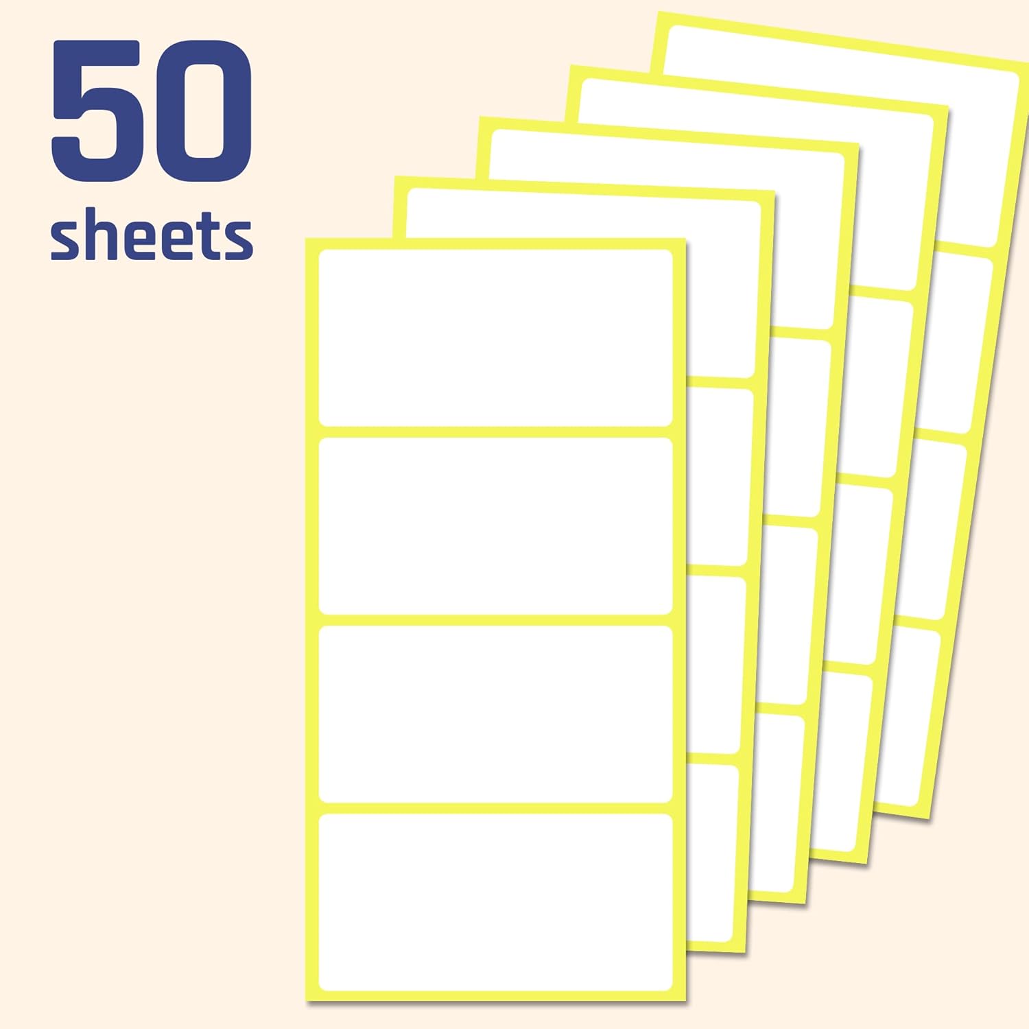 200 Pack, 4" x 2", Labels Stickers for Storage Bins - Matte White : Office Products
