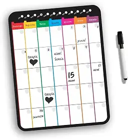 Lousa Magnética Imã De Geladeira Porta Recados Calendário