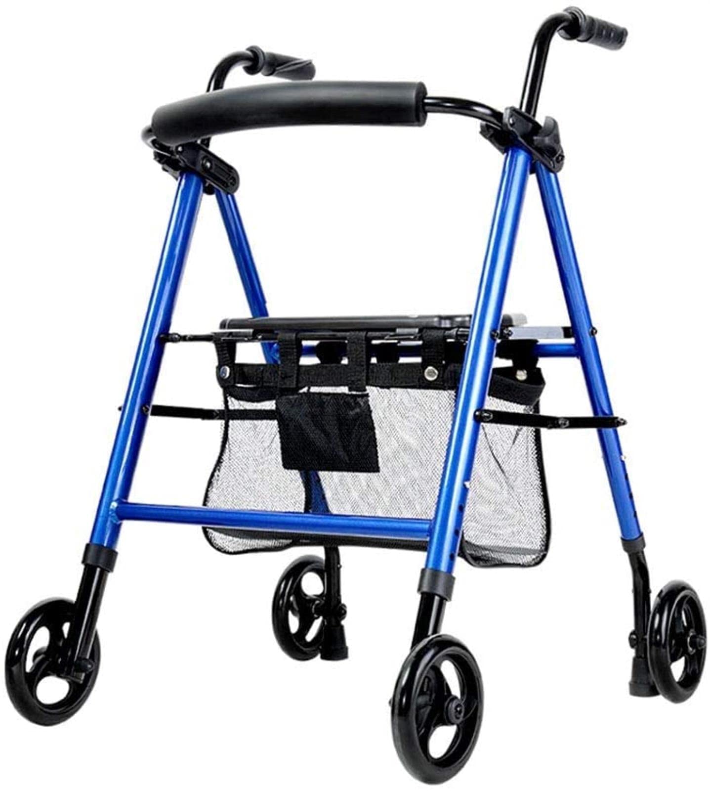 Andador Andador con Asiento Y Ruedas Andador para Personas Mayores Ligero Plegable Multifunción Andador De Cuatro Ruedas para Personas Mayores Compartir