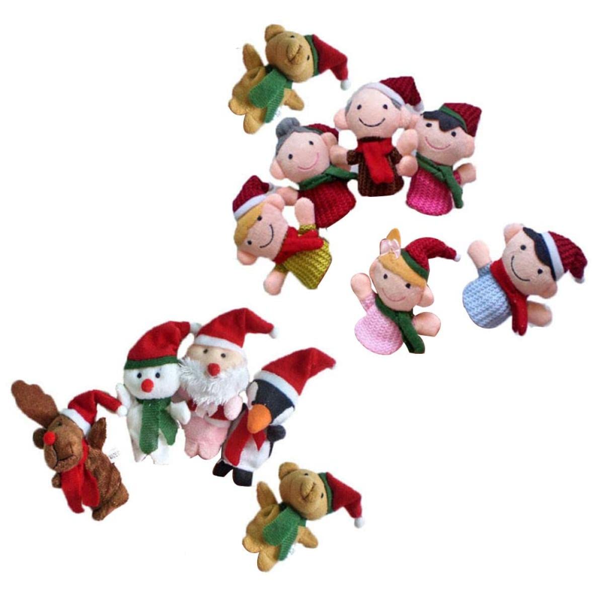 Toyvian Pz Giocattoli Di Babbo Natale Bambola Da Dito Di Natale Bambola Da Dito Per Bambini Giocattolo Di Marionette Da Dito Di Natale Marionette Da Dito Per Bambini Riempitivo Animale