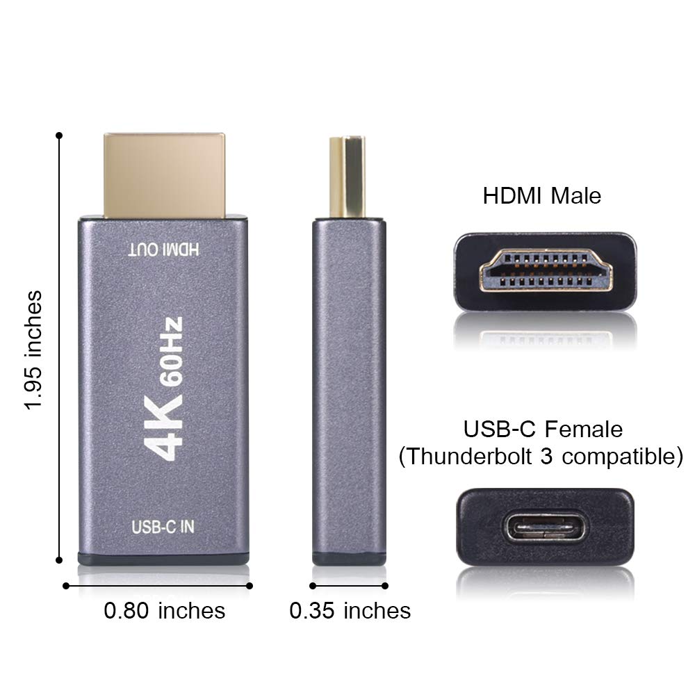 CERRXIAN Adaptateur USB C vers HDI, convertisseur USB de type C