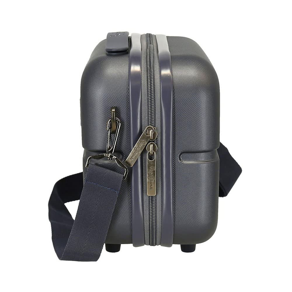 Pepe Jeans Chest beauty case adattabile con tracolla blu 29 x 21 x 15 cm rigido ABS 9,14 L