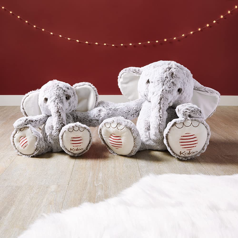 Peluche Éléphant Noa Gris Prestige Rouge Large Kaloo Peluche Éléphant Noa Gris Prestige Rouge Large Kaloo