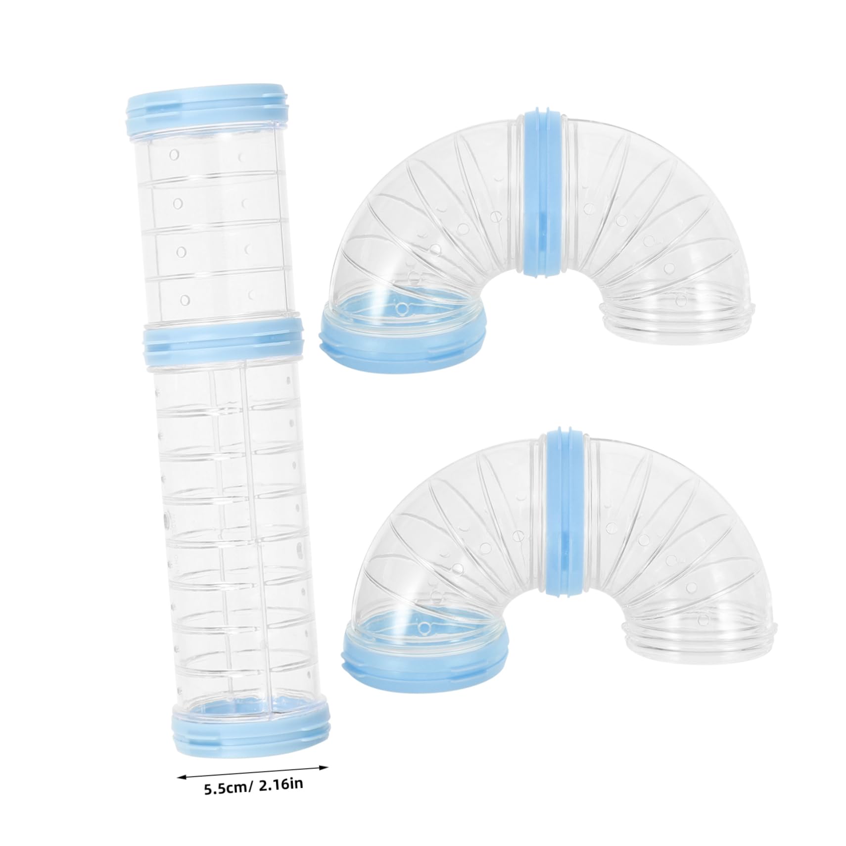 Hamster Tunnel Satz Transparent aus PP Kunststoff, 2 Satz, Nagerfest