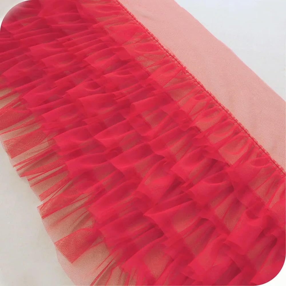 Onda di piegatura frangia Trim Nastro, 6 Colori 5mm Nastro Colorato per Vestiti Vestito Cucito Fiore Che Fare FAI DA TE Regalo
