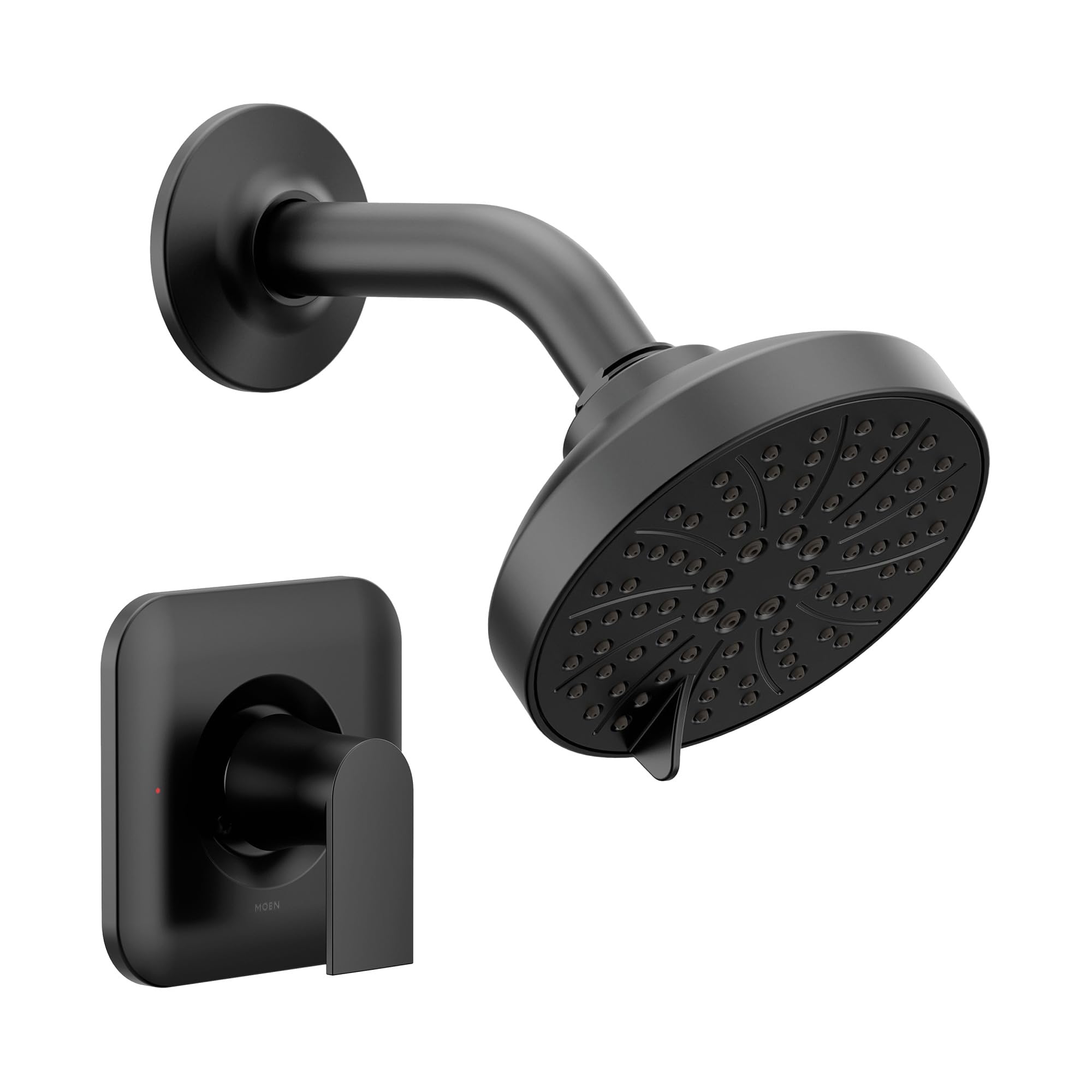 Genta LX Pressure Balancing Eco-Performance Modern Shower Trim with Showerhead and Lever Handle, Posi-Temp Valve Required, Matte Black, T2472EPBL