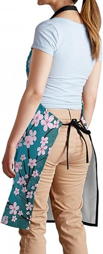 Miniatura 4 de Delantal colorido con 2 bolsillos, delantales de pintura para adultos, delantales de babero artístico, para cocinar, parrilla, hornear, barbacoa