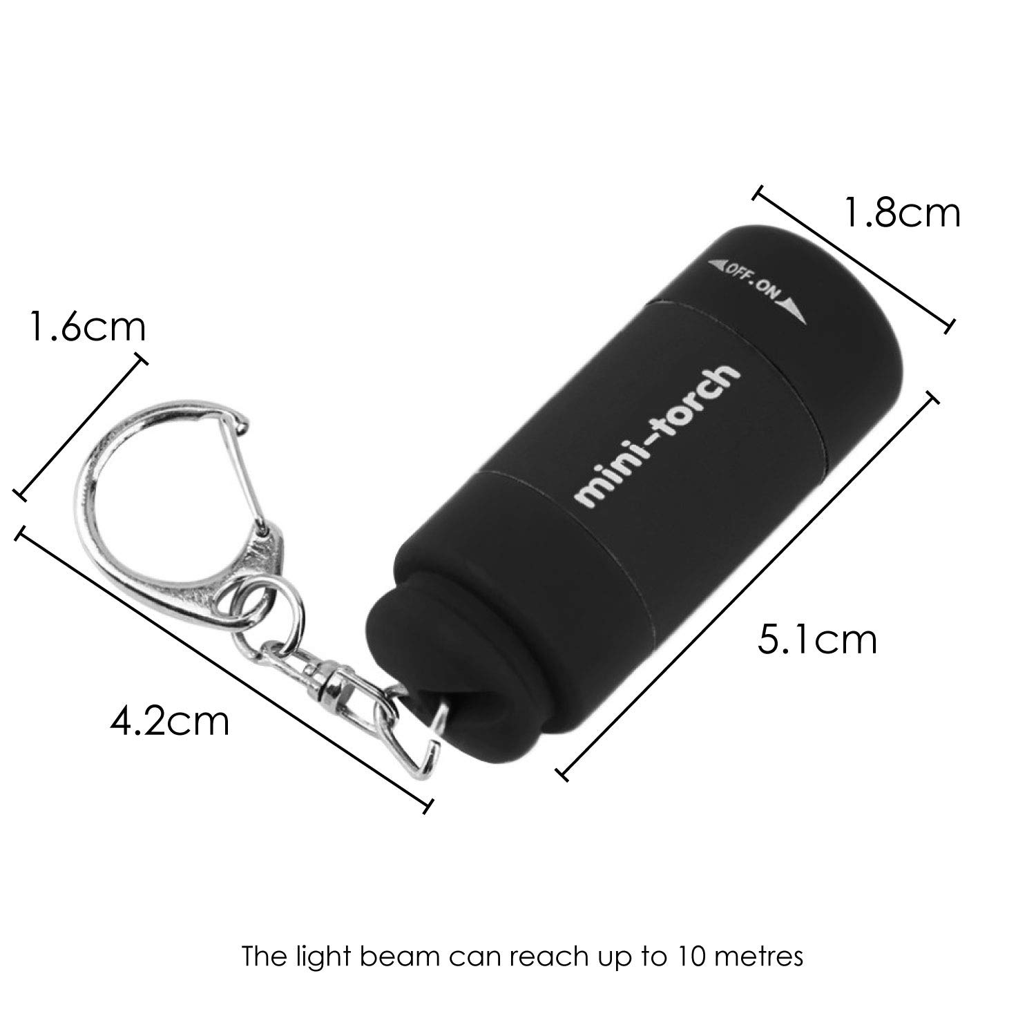 Mini LED Lampe Torche Portable Porte-Clés Léger Brillant 7
