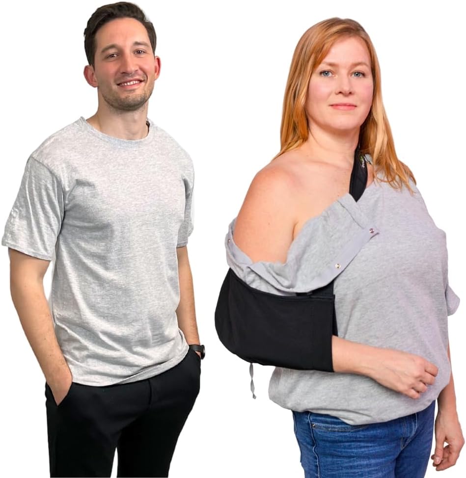 Inspired Comforts Unisex Right Shoulder & Side Access Post Surgery & Rehab Snap Shirt - Image 8