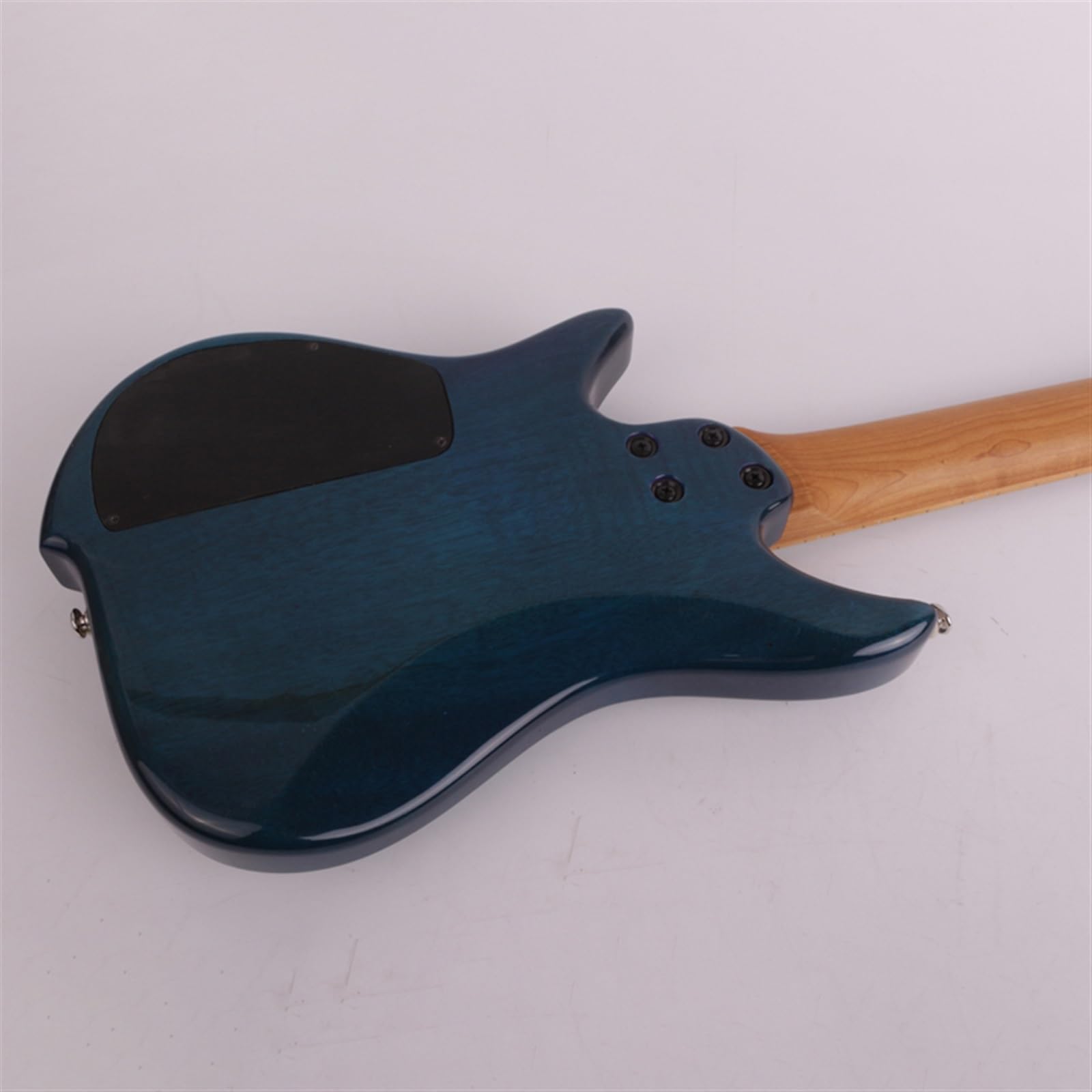 Mahoń Z Klonem Płomienistym Top Body Klonowa Podstrunnica Bezgłowa Podróżna Przenośna Gitara Elektryczna Początkujący Bezgłowy Gitara Elektryczna