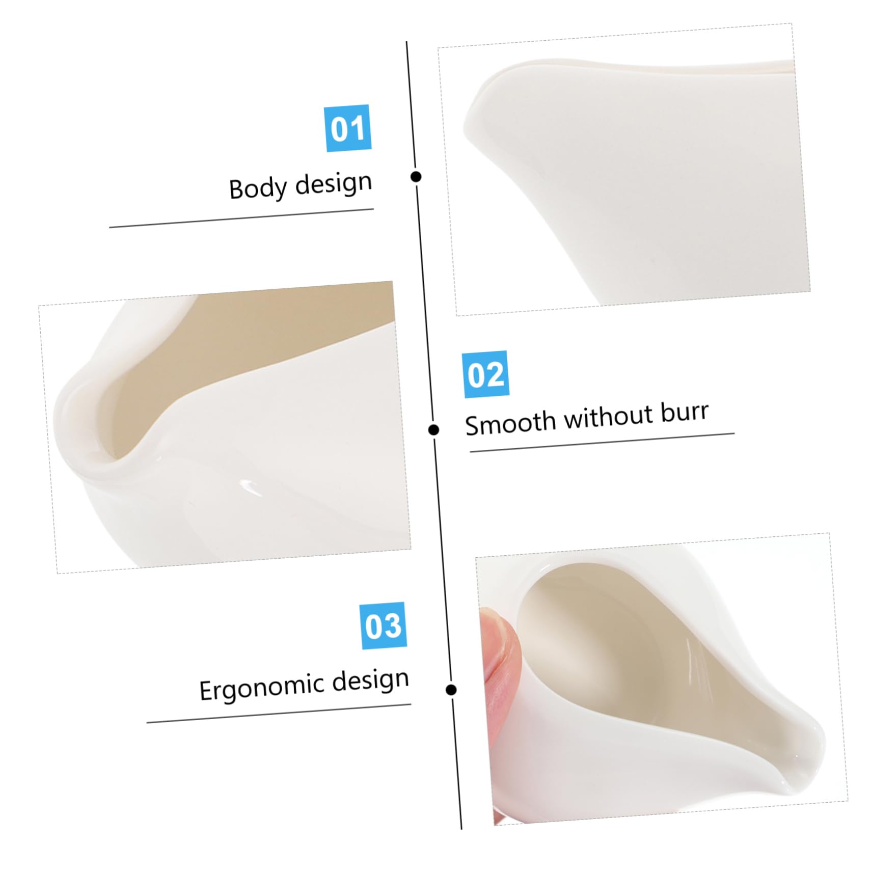 VINTORKY 1pc Ceramic Sauce Pot Coffe Syrup Milk Creamer Jug Gravy Bowl Serving Jug Restaurant Kitchen Tools Sauce Cup Steak Gravy Boat Seasoning Dish Porcelain Saucier Cups Ceramics White