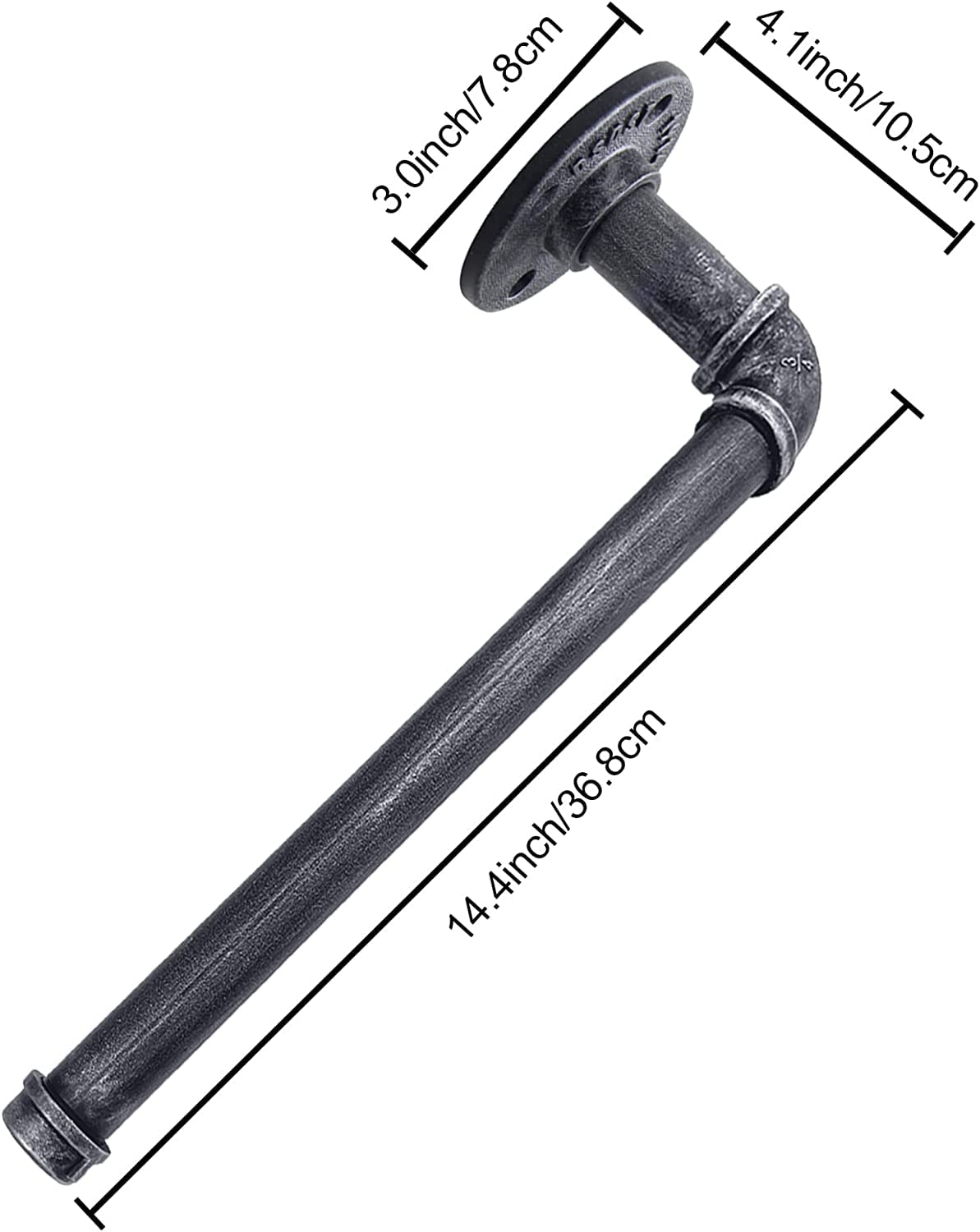 LINKPIPES Industrial Pipe Paper Towel Holder, Kitchen Roll Dispenser Under Cabinet Rustic Paper Towel Holder-Wall Mounted - Image 2