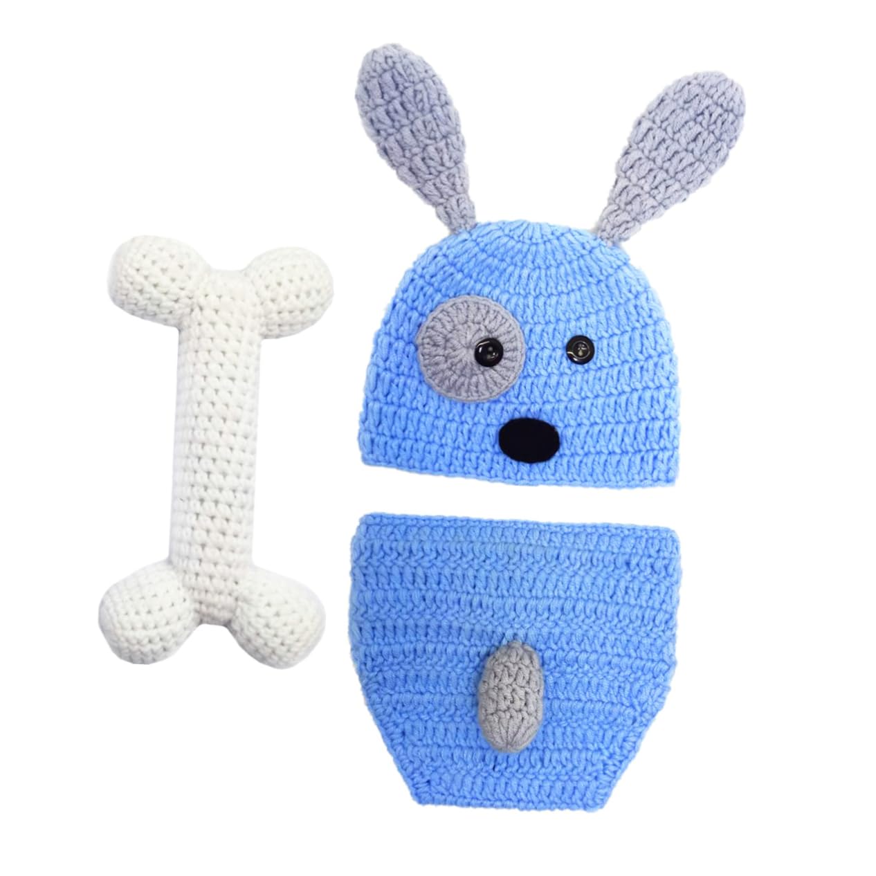 UKCOCO Conjunto Ropa De Perrito Para Recién Nacidos Accesorios De Fotografía Azul