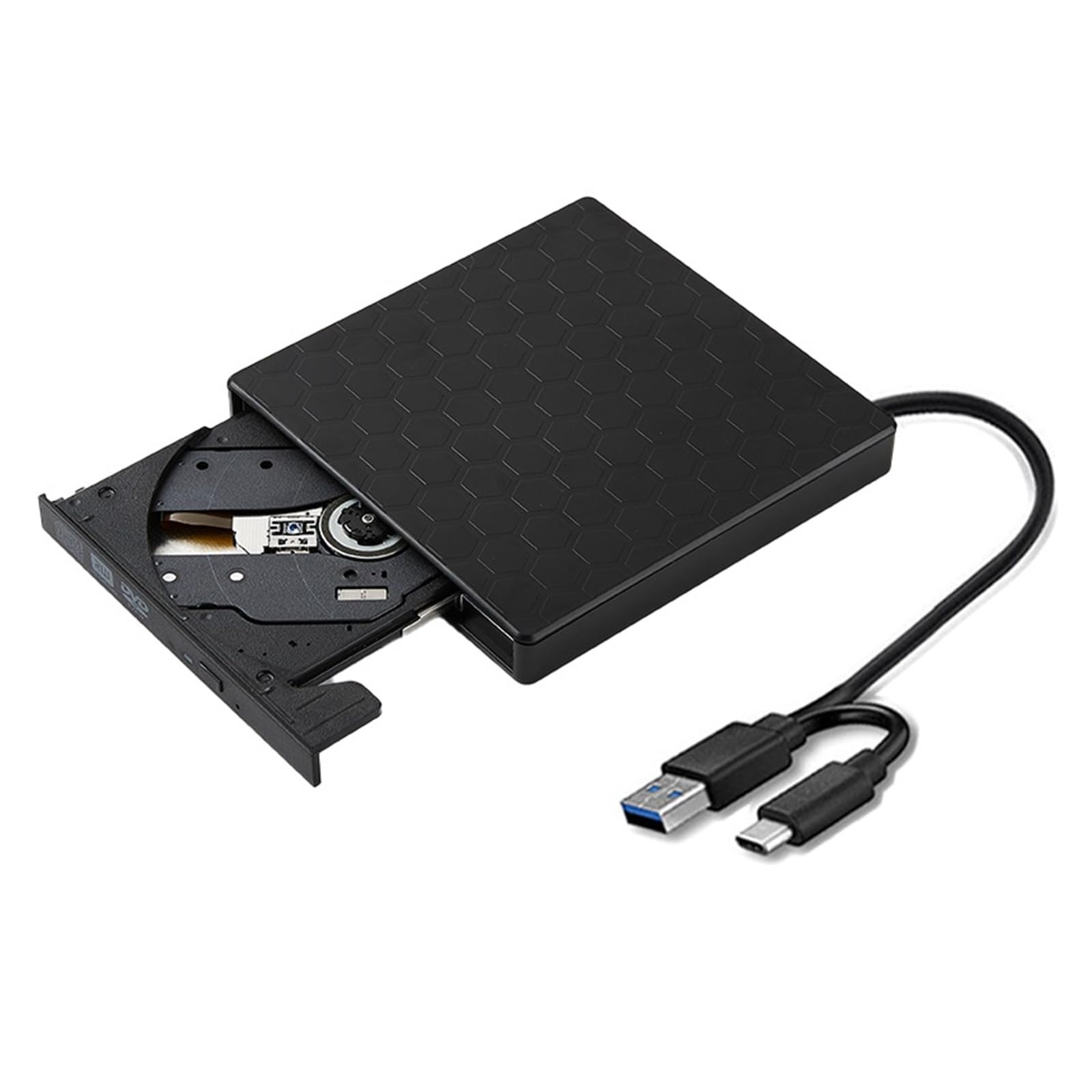 Dcdcd Nero Usb3.0 & Type-C Slim Portable External Dvd Cd +/-Rw Burner Reader Optical Drive Plug And Play