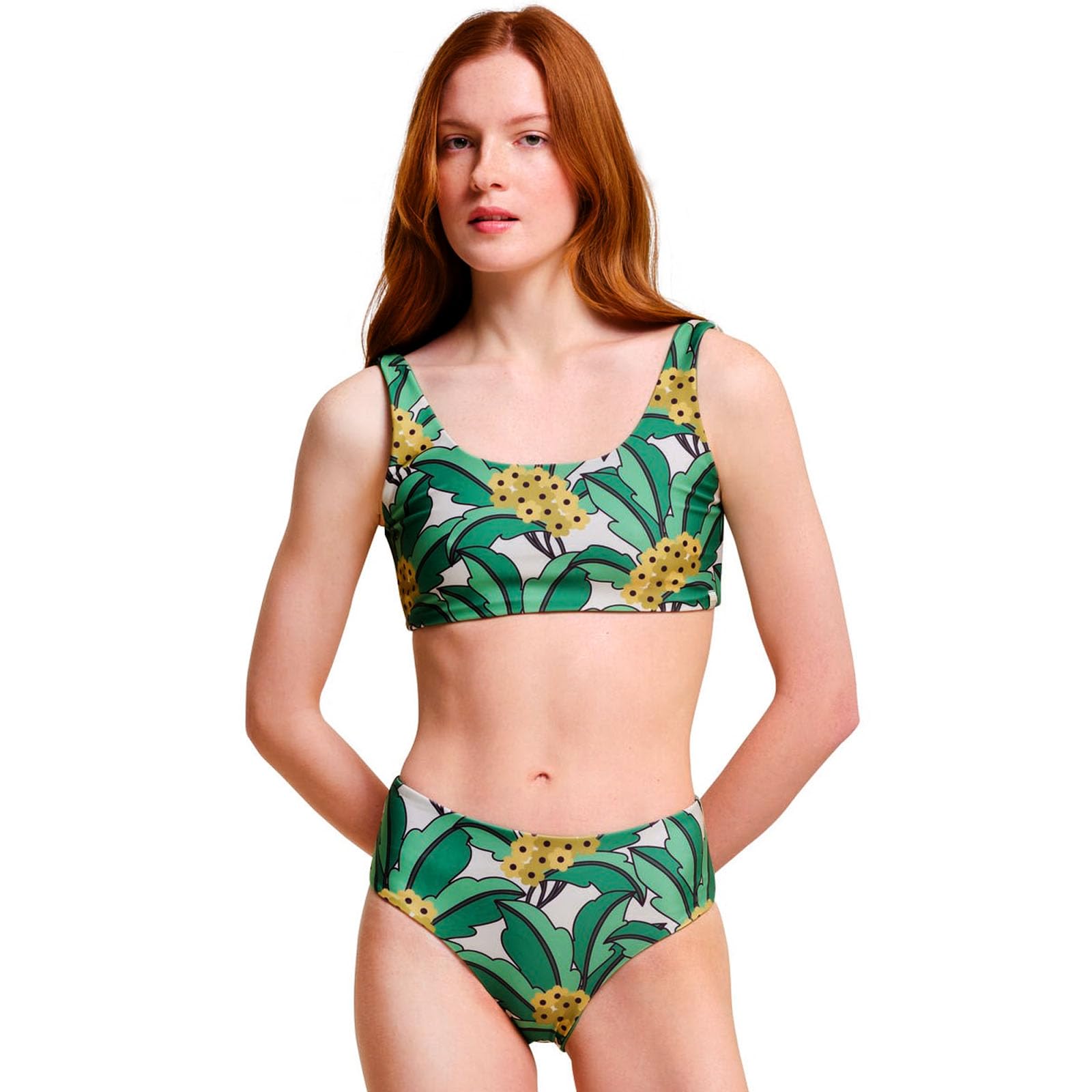 Regatta Womens Orla Kiely Reversible Swimming Costume Bikini - Green - 16