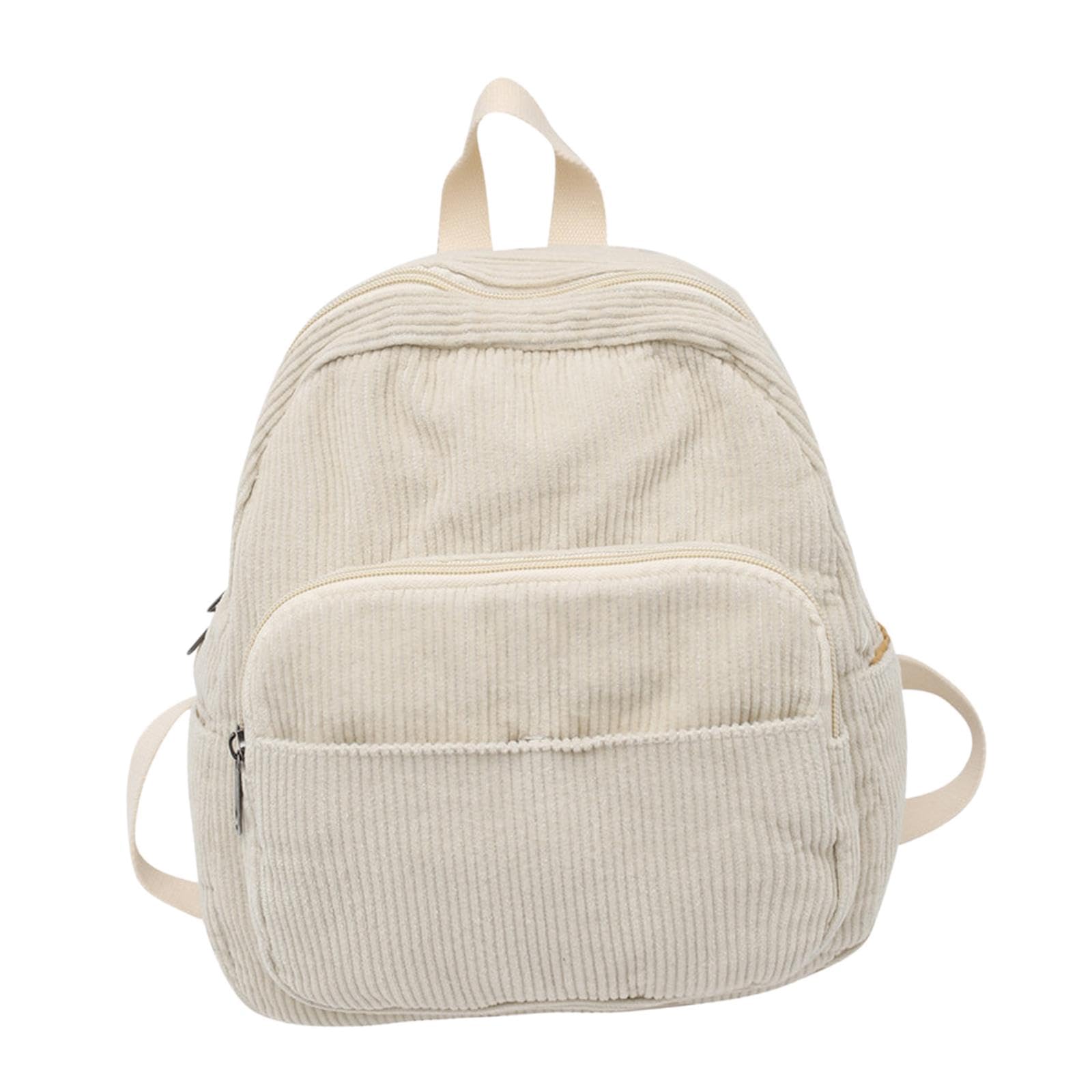 zoomella Fashion Backpack for Teen Girls Corduroy Rucksack for Party Shopping White|Women's Handbags & Bags|Clothing, Shoes & Accessories-picture-21