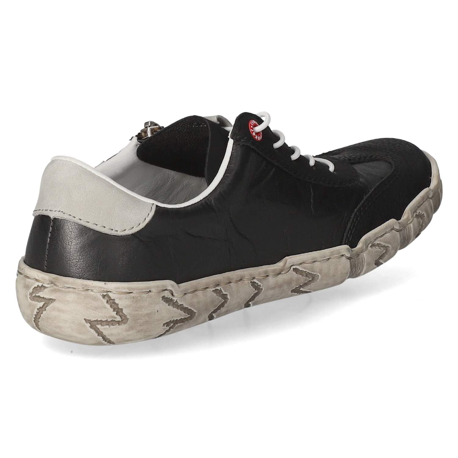 Rieker L0363-34 Damen Schnürschuh Leder/Synthetik rot/schwarz rot/schwarz