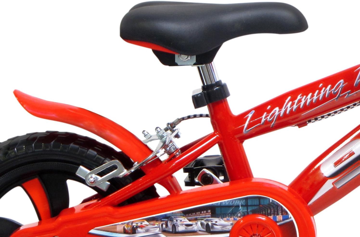 Bicicletta 12 Pollici Cars Per Bambini Con Rotelle Stabilizzatrici, Borraccia E Scudo Anteriore – Made In Italy
